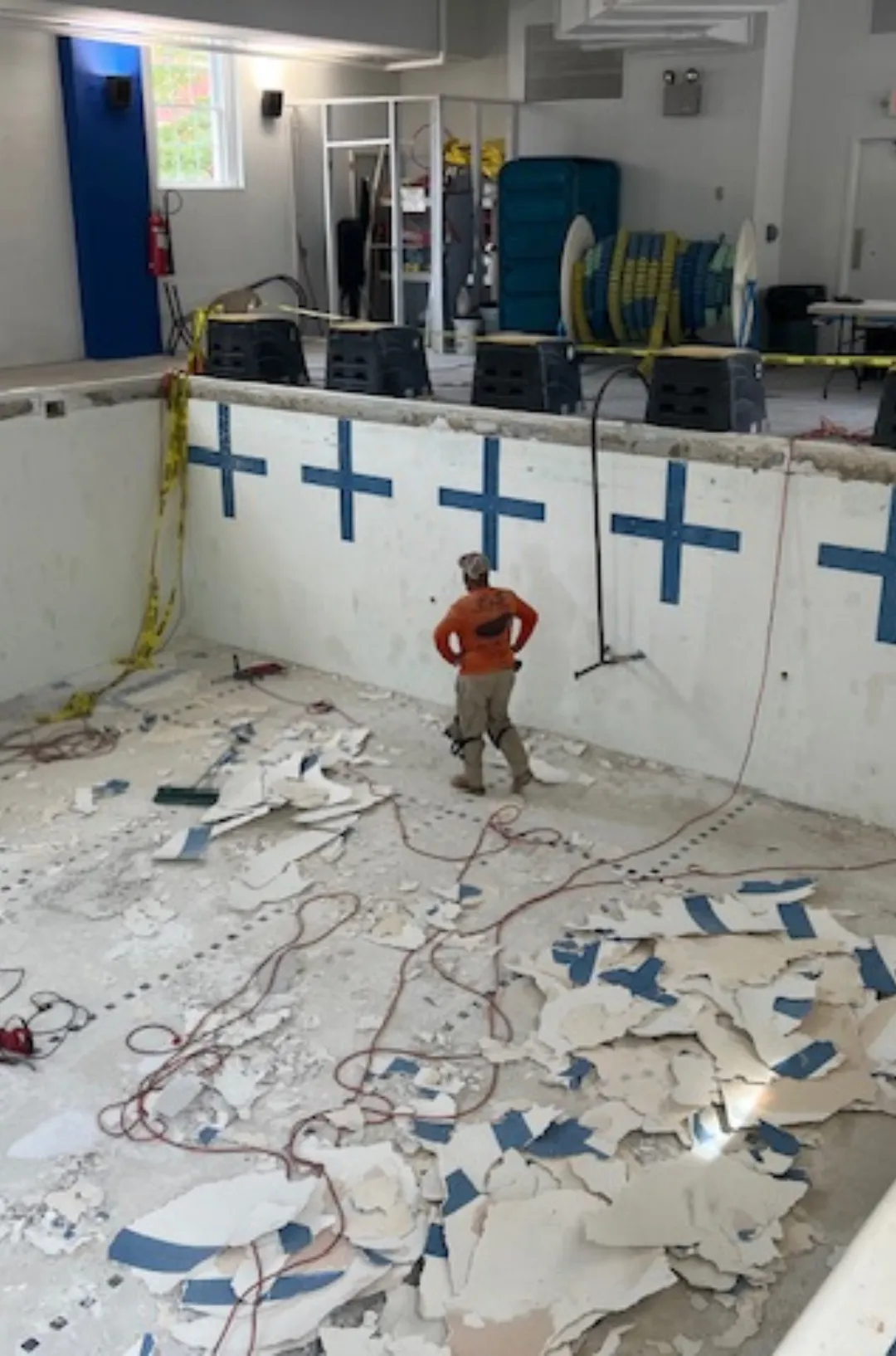 Historic commercial pool renovation at Randolph-Macon Academy in Virginia